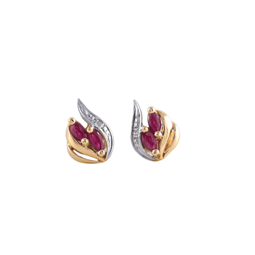 Boucles d'oreilles Clous d'oreilles rubis 58 Facettes JE64