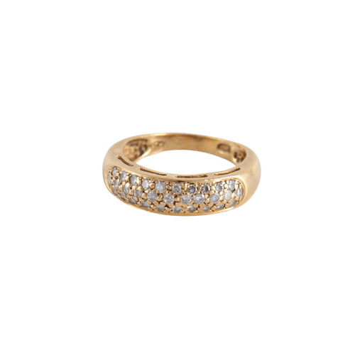 Bague 53 Bague Jonc pavage Diamants 58 Facettes FM109