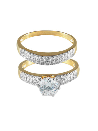 Bague BAGUES ALLIANCES SOLITAIRES OR JAUNE 58 Facettes SO266