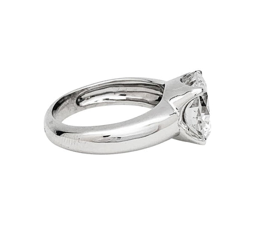 Bague 53 Bague solitaire diamant de 4,20 carats en or blanc. 58 Facettes 30277