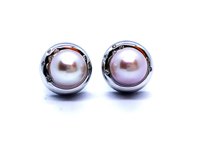 Boucles d'oreilles Boucles d'oreilles Or blanc Perle 58 Facettes 990440CN