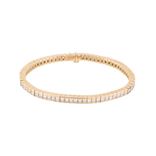 Bracelet Bracelet rivière diamants taille princesse 58 Facettes 0