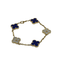 Bracelet Van Cleef & Arpels - Bracelet vintage Alhambra en or, lapis et diamants, édition limitée 58 Facettes