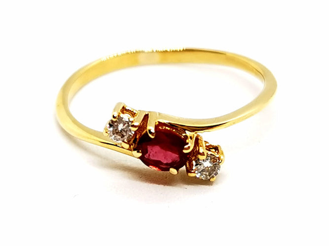 Bague 51 Bague Or jaune Rubis 58 Facettes 1161972CD