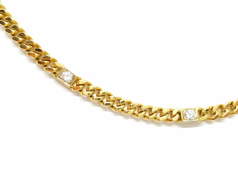 Collier Collier Maille gourmette Or jaune Diamant 58 Facettes 698524CN