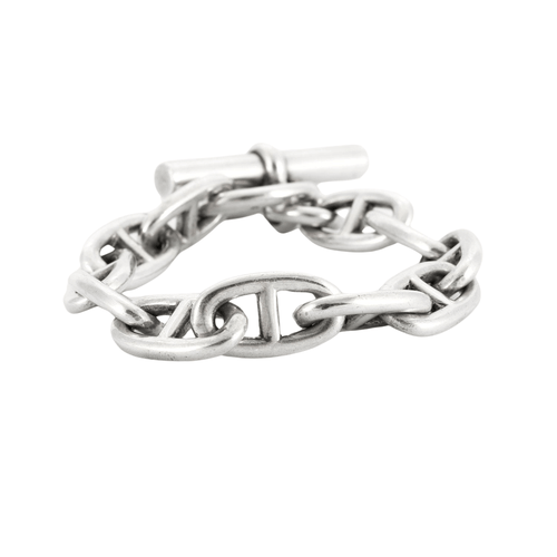 Bracelet HERMES -Bracelet Chaine d'ancre Argent 58 Facettes