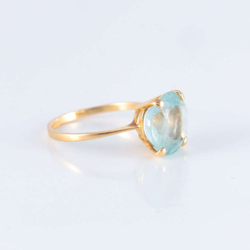 Bague 50 Bague Solitaire bleue 58 Facettes JE204