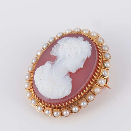 Broche Broche Pendentif Camée Perles 58 Facettes 1