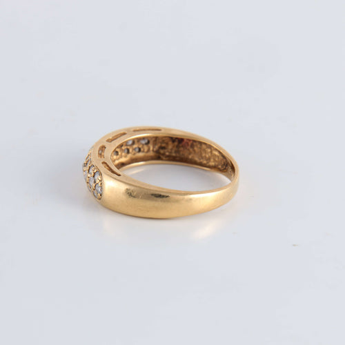 Bague 53 Bague Jonc pavage Diamants 58 Facettes FM109