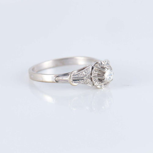 Bague 54 Bague Solitaire style ancien 58 Facettes JE246