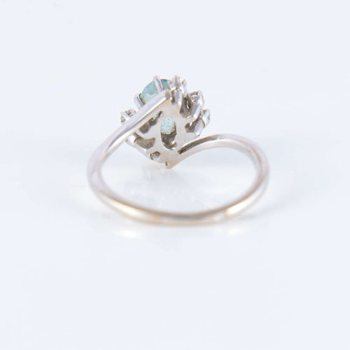 Bague 50 Bague Marguerite Aigue-marine 58 Facettes JE256