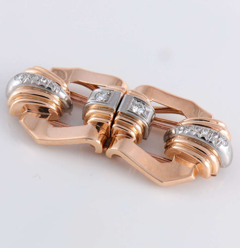 Broche Double clip Diamants 58 Facettes 1