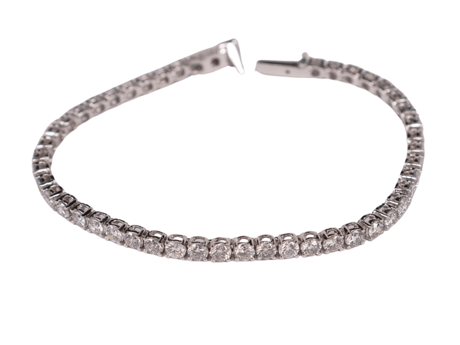 Bracelet Bracelet Tennis Or blanc Diamants 58 Facettes 3188