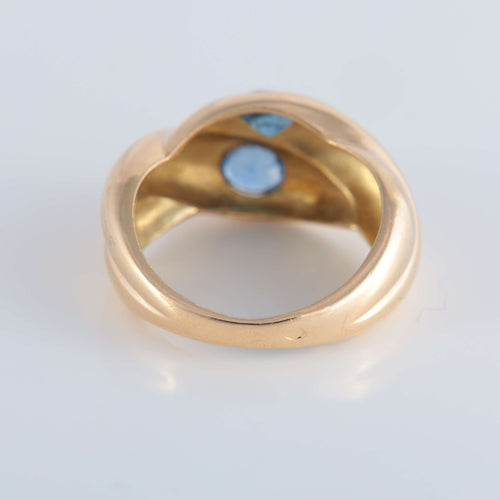 Bague Bague Double Serpent Saphirs 58 Facettes