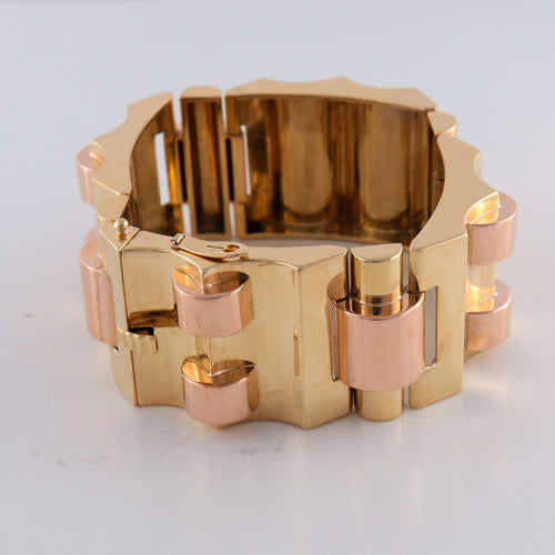 Bracelet Bracelet Tank Or rose et Or jaune 58 Facettes 1