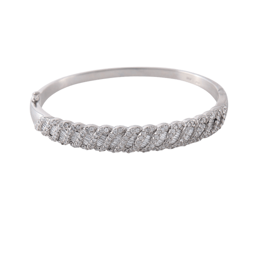 Bracelet Bracelet Jonc Diamants ronds et baguettes 58 Facettes 1