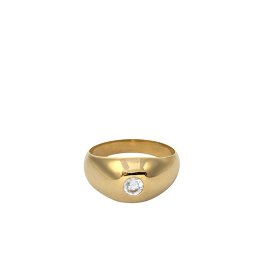Bague Bague jonc en or jaune et diamant 58 Facettes 21151