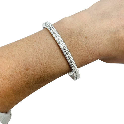 Bracelet Bracelet Boucheron "Quatre Radiant" en or blanc et diamants. 58 Facettes 30223