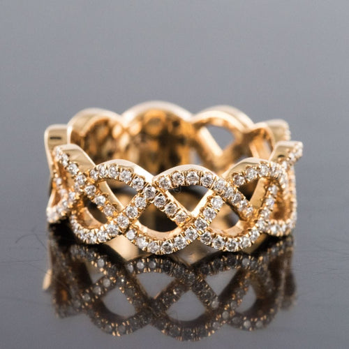 Bague 52 Bague or rose diamants arabesques 58 Facettes 14-290-8471614-52