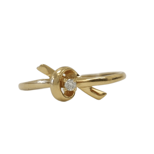 Bague 55 Bague Nœud Or et Diamant 58 Facettes LT 4136