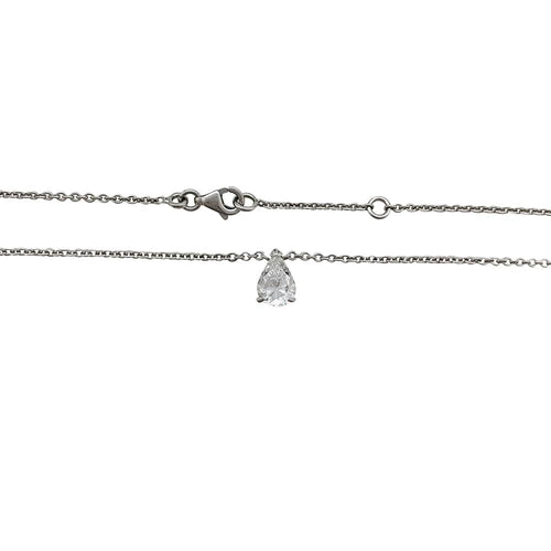 Collier Collier en or blanc diamant taille poire 1,09 carat. 58 Facettes 30493