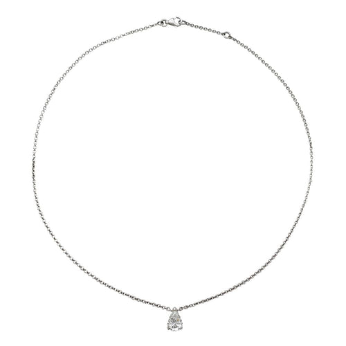 Collier Collier en or blanc diamant taille poire 1,09 carat. 58 Facettes 30493