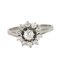 Bague Bague Fleur en Or Gris, Diamants 58 Facettes LOT 2840