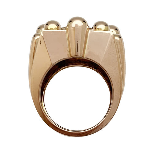 Bague 52 Bague chevalière en or jaune et citrine. 58 Facettes 30026