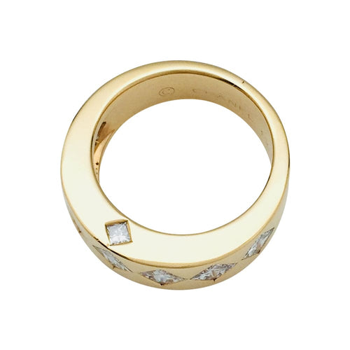 Bague 54 Bague Chanel "Jacquard" or jaune et diamants 58 Facettes 26761-1