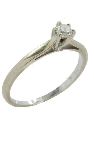 Bague 50 Solitaire moderne 0.10 carat 58 Facettes 9801