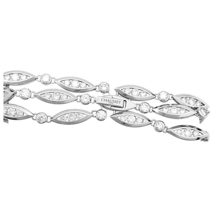 Bracelet Bracelet Chaumet en or blanc modèle "Classique", diamants. 58 Facettes 23683