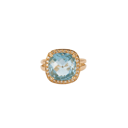 Bague 62 Bague Cocktail Topaze bleue 58 Facettes