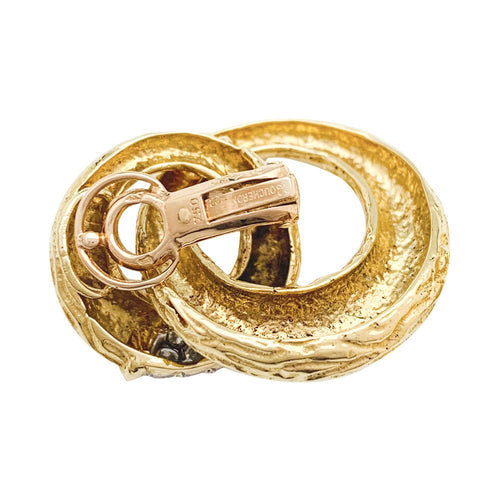 Boucles d'oreilles Boucles d'oreilles Boucheron en or jaune et diamants. 58 Facettes 30675