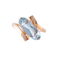 Bague 54.5 Bague Or rose Aigue-marine 58 Facettes JE93