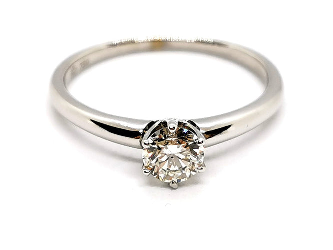 Bague 54 Bague Solitaire Or blanc Diamant 58 Facettes 1126561CN