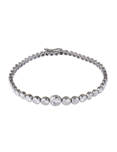 Bracelet Bracelet Ligne de Diamants en Platine 58 Facettes
