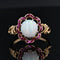 Bague 55 Bague ancienne opale et rubis calibrés 58 Facettes 21-242-55