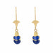 Boucles d'oreilles Boucles d'oreilles scarabée lapis-lazuli 58 Facettes 21-218A