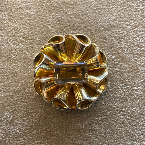 Broche Broche or jaune citrine 58 Facettes CEY19