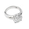 Bague 53 Bague solitaire diamant de 4,20 carats en or blanc. 58 Facettes 30277