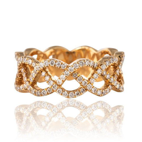 Bague 52 Bague or rose diamants arabesques 58 Facettes 14-290-8471614-52