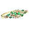 Bracelet Bracelet en or 18 kts au design contemporain de diamants et d'émeraudes 58 Facettes Q948A