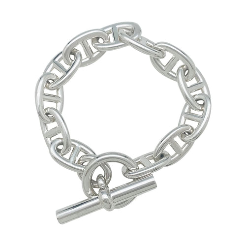 Bracelet Bracelet Hermès "Chaîne d'ancre" en argent. 58 Facettes 30641