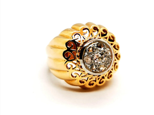 Bague 53 Bague Art déco Or jaune Diamant 58 Facettes 588127CN