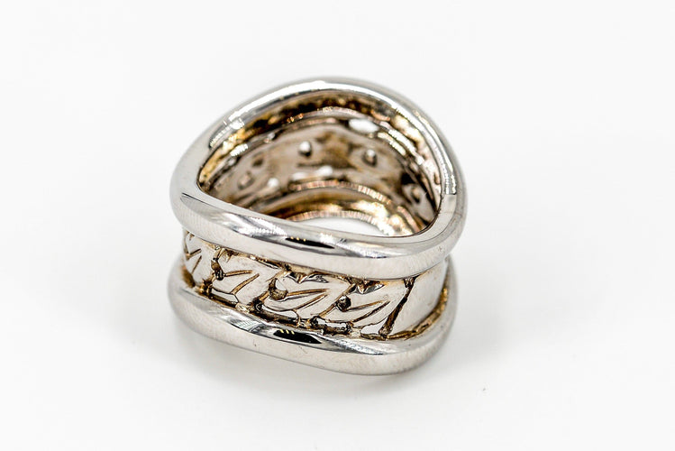 Bague 54 Van der Bauwede Bague Or blanc 58 Facettes 00009GD