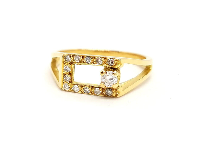 Bague 53 Bague Or jaune Diamant 58 Facettes 718102CN