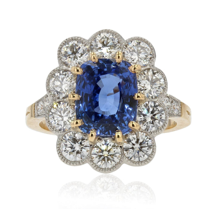 Bague 55 Bague saphir diamants pompadour 58 Facettes AG9HN-55