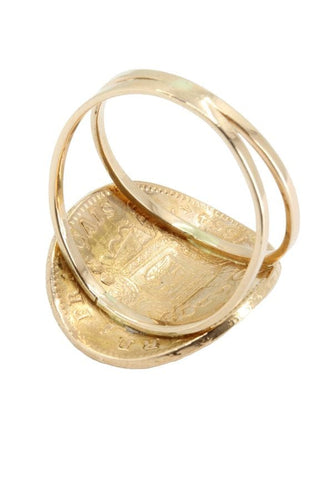 Bague Bague Napoléon III tuilée 58 Facettes 037901