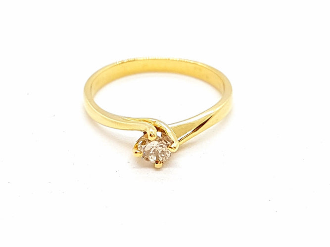 Bague 51 Bague Solitaire Or jaune Diamant 58 Facettes 06304CD