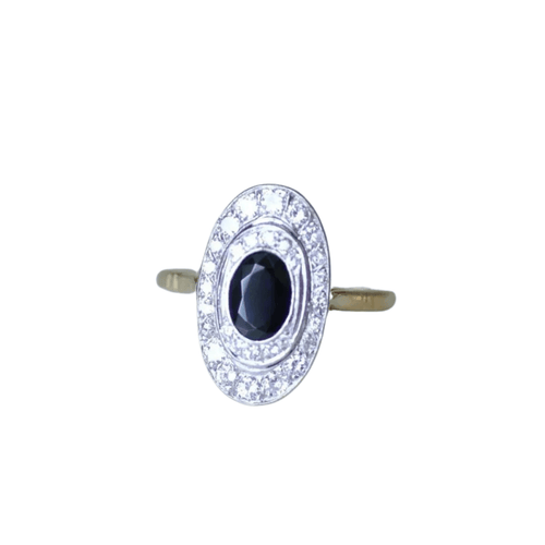 Bague Bague marquise saphir diamants 58 Facettes